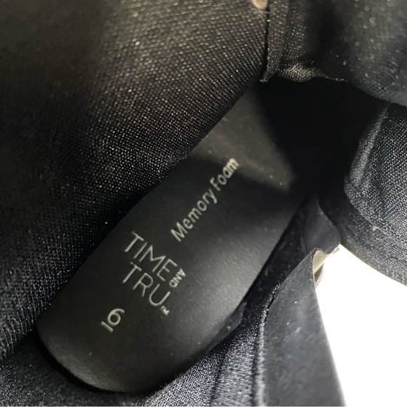 Time True Black Mid-Calf Laced & Zipped Booties Size 6M - Picture 13 of 13